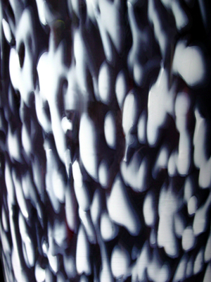 Black and white vase - detail