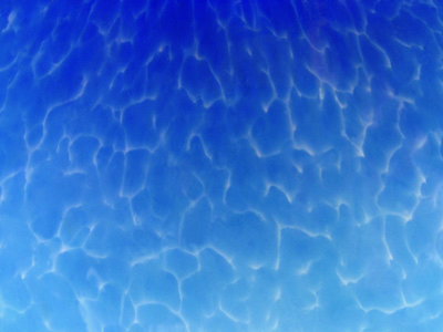 Blue bowl pendant lamp - detail