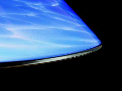 Blue pendant cone lamp - detail