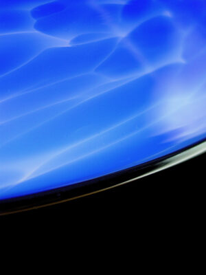 Blue pendant cone lamp - detail