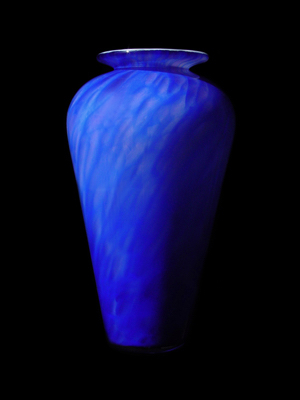 Blue marble vase (7 x 4 inches)