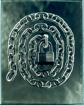 Large format 4x5 view camera, polaroid Type 55 P/N hand prepared negative, hand printed color print.