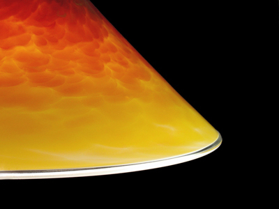 Gold cone pendant lamp - detail