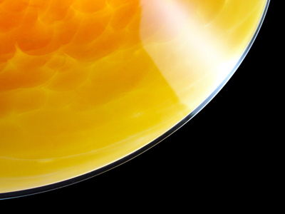 Gold cone pendant lamp - detail