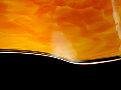 Gold fluted cone pendant lamp - detail