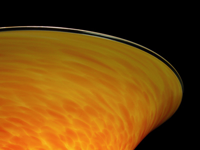 Gold fluted torchiere - detail