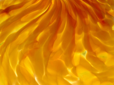 Gold globe torchiere - detail