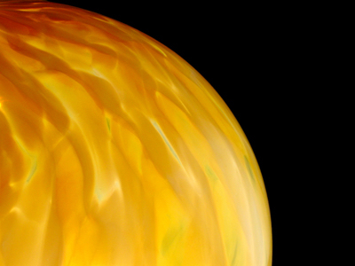 Gold globe torchiere - detail