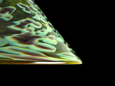 Mottled cone pendant lamp - detail