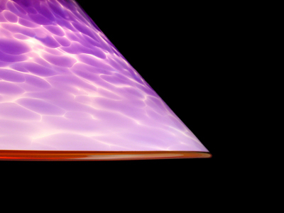 Purple cone pendant lamp - detail