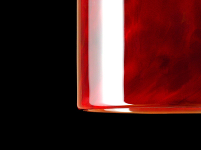 Red cylinder pendant lamp - detail