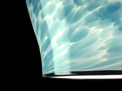 Sea green ovate pendant lamp - detail