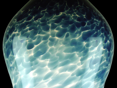 Sea green ovate pendant lamp - detail