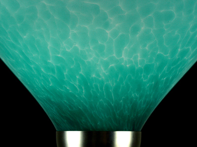 Turquoise flared torchiere - detail