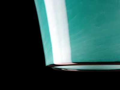 Turquoise ovate pendant lamp - detail