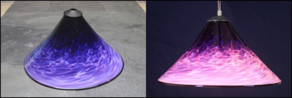 Purple cone pendant #11