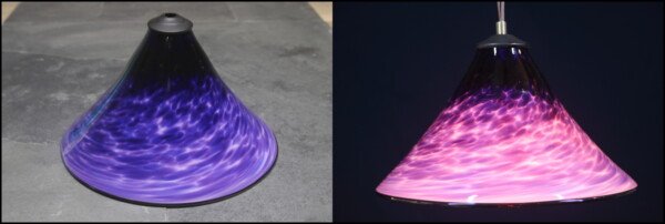 Purple cone pendant #12