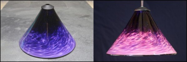 Purple cone pendant #13
