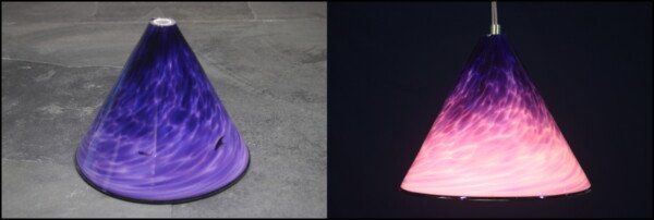 Purple cone pendant #1