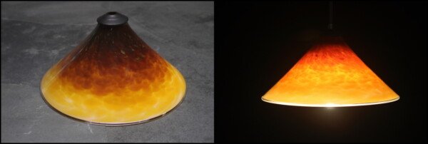 Golden cone pendant #20