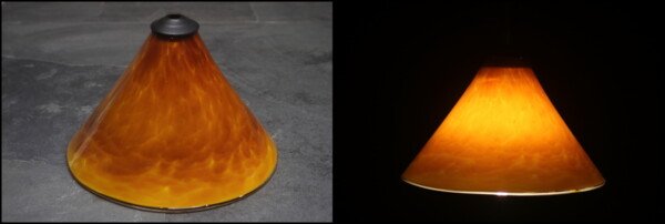 Golden cone pendant #21