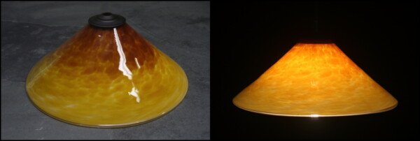 Golden cone pendant #22