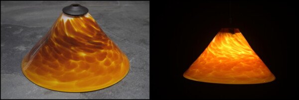 Golden cone pendant #23B