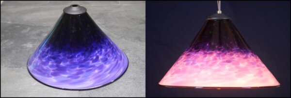 Purple cone pendant #24