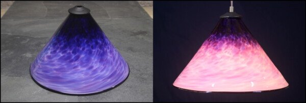 Purple cone pendant #25