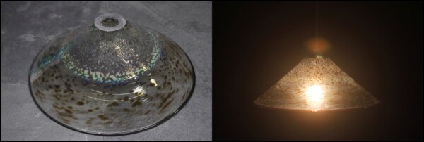 Leopard cone pendant with reduction effect #27