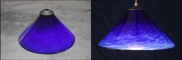 Cobalt cone pendant #32