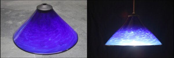 Cobalt cone pendant #33