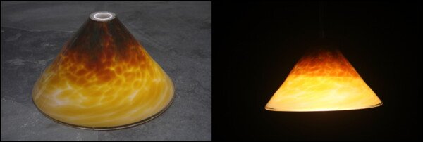 Golden cone pendant #37