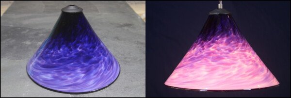 Purple cone pendant #3