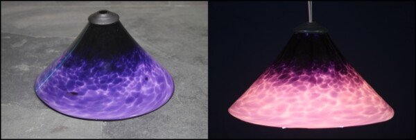 Purple cone pendant #50