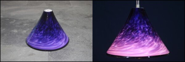 Purple cone pendant #51