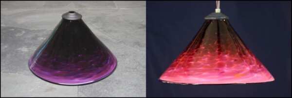 Purple cone pendant #52