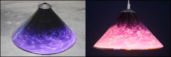Purple cone pendant #7