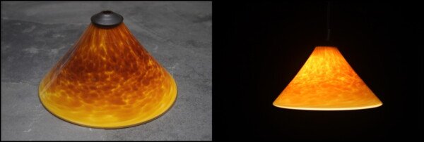 Golden cone pendant #9
