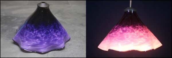 Purple fluted pendant